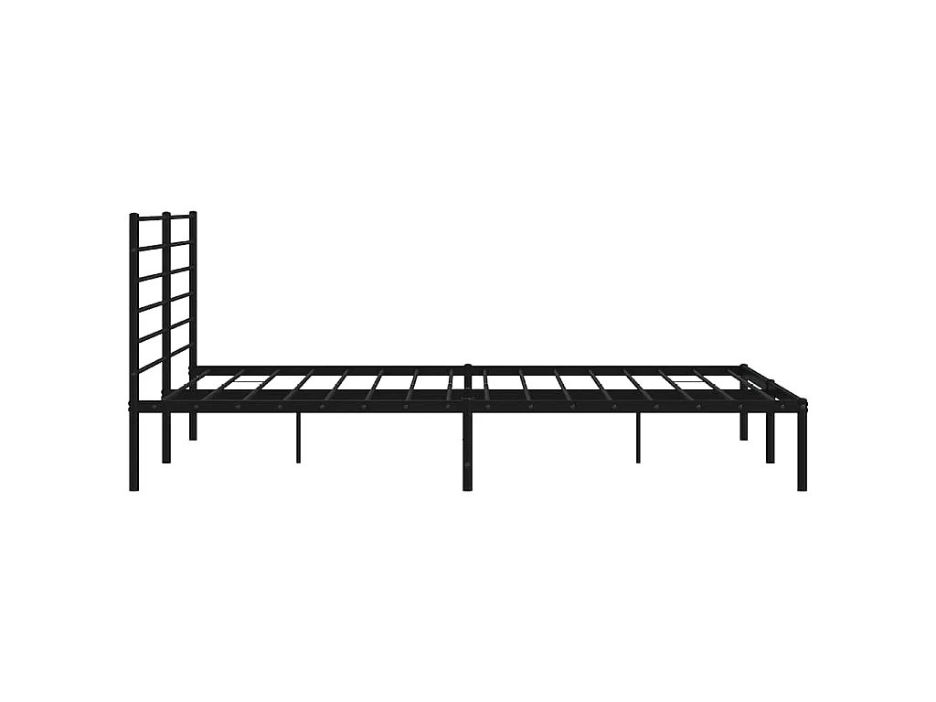 Bettgestell mit Kopfteil Metall Schwarz 200x200 cm