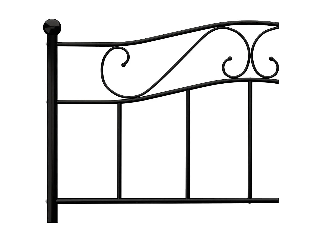 Estructura de cama sin colchón metal negro 120x200 cm