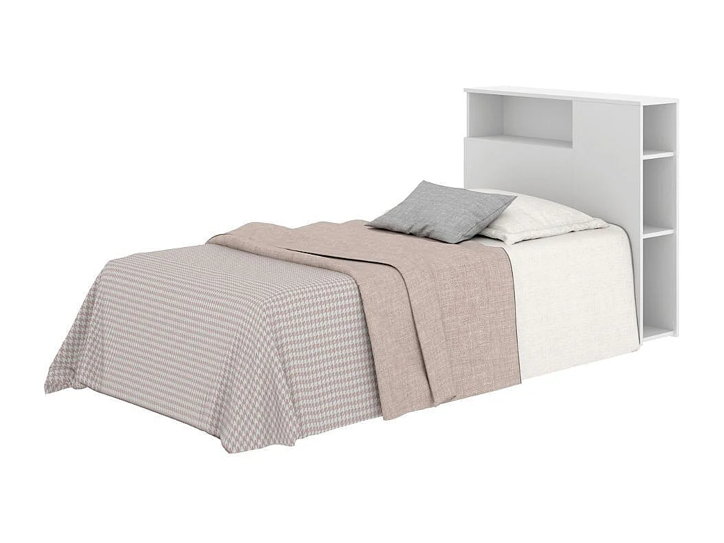 Cabezal para cama Ten compartimentos laterales blanco 95x97,5x23,5 cm