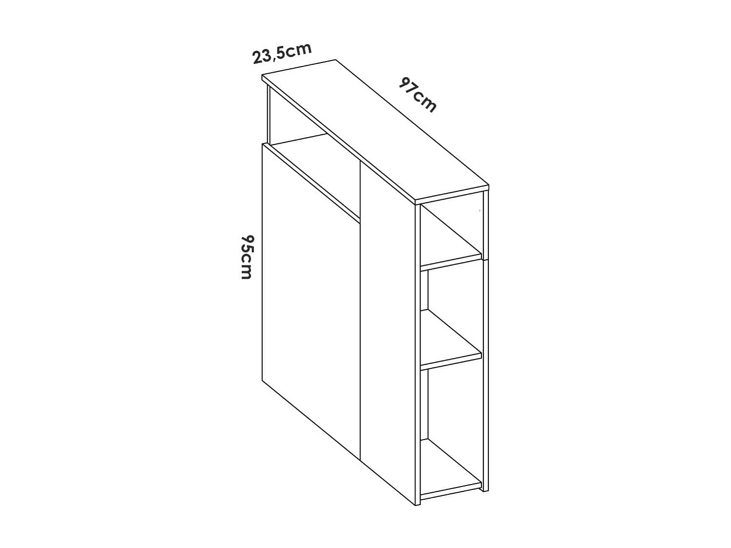 Cabezal para cama Ten compartimentos laterales blanco 95x97,5x23,5 cm