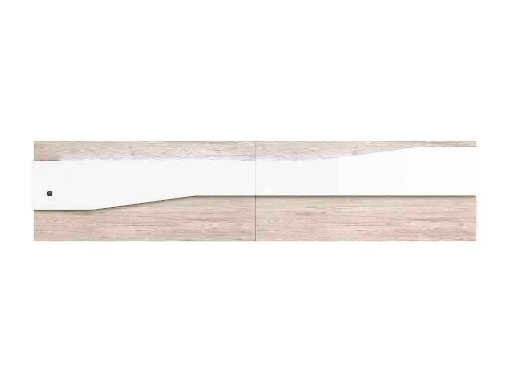 Cabecero Nantes diseño mural + luz LED  blanco mate/sahara 50x220x4,8 cm