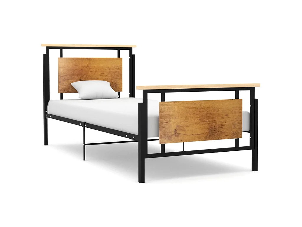 Cadre de lit sans matelas métal 90x200 cm