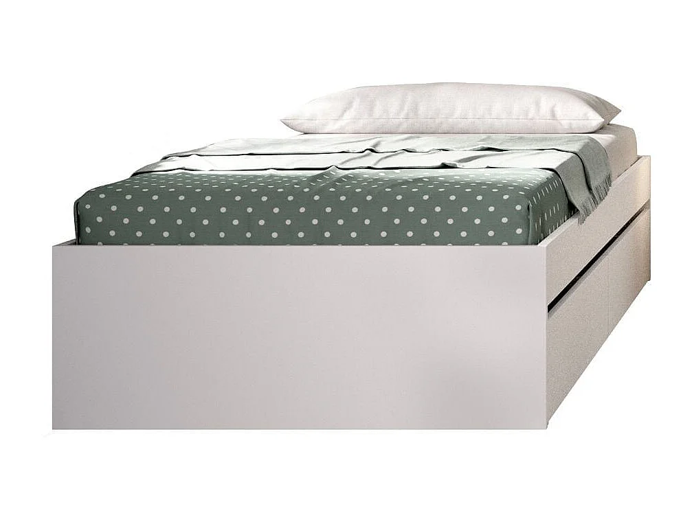 Aro de cama Lago con 2 cajones blanco 40x195x96 cm