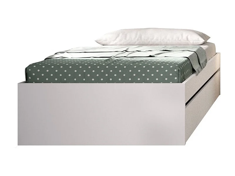 Aro de cama Lago con 2 cajones blanco 40x195x96 cm