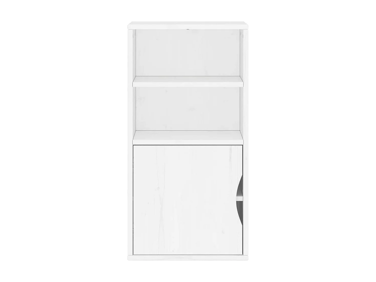 Beistellschrank ODDA Weiß 40x24x79 cm Massivholz Kiefer