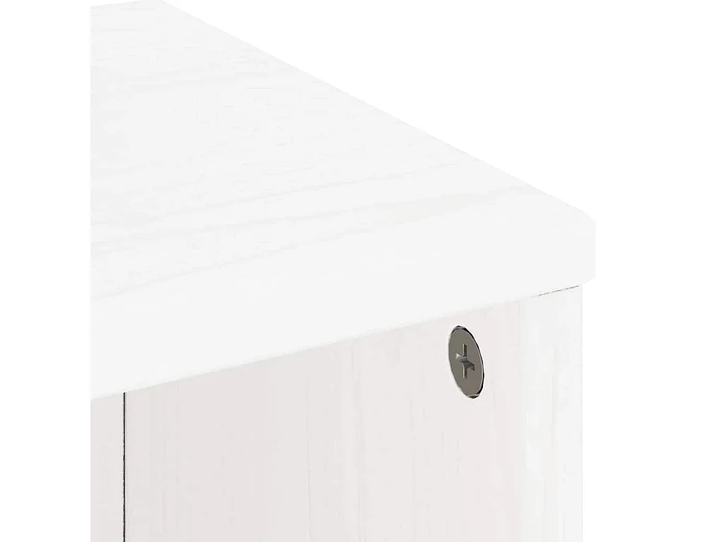 Bijzetkast ODDA 40x24x79 cm massief grenenhout wit