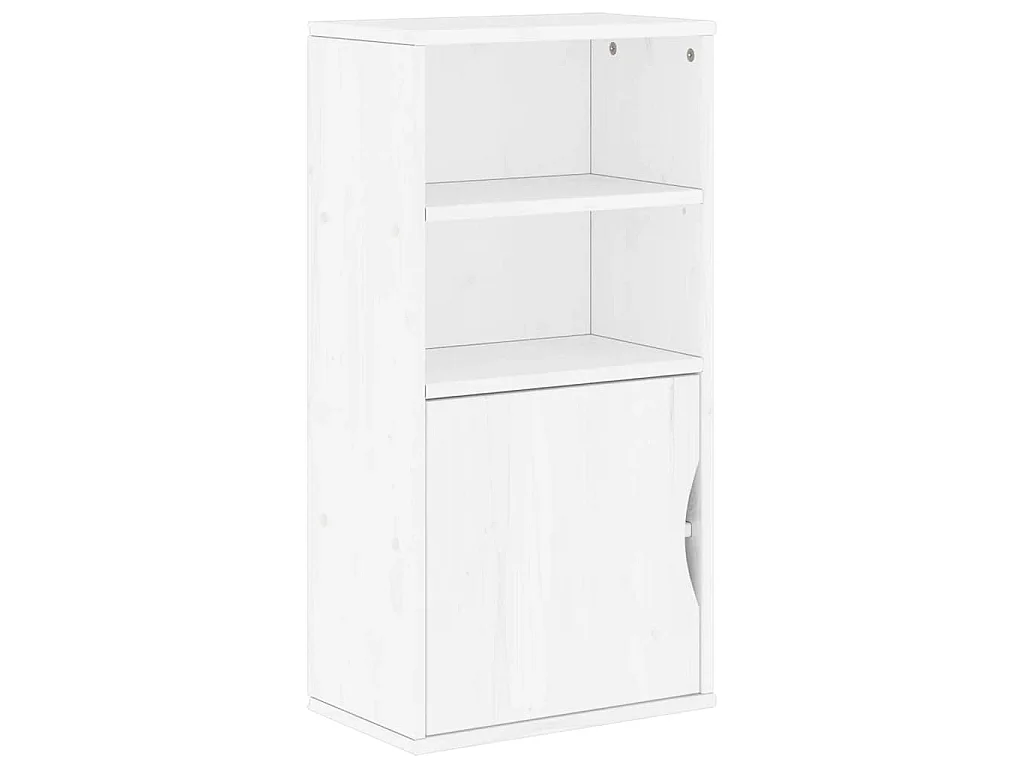 Armário lateral ODDA branco 40x24x79 cm pinho de madeira maciça