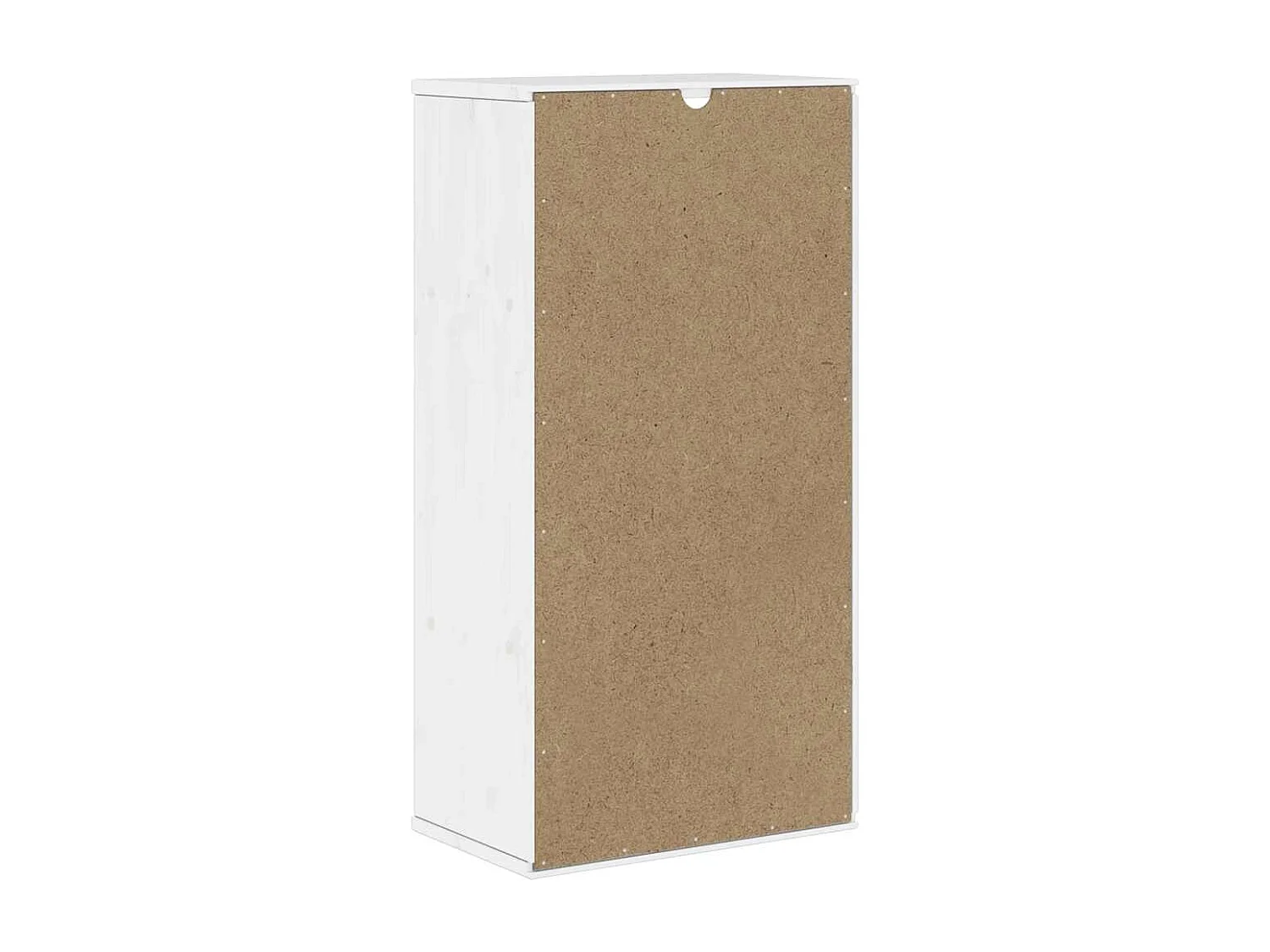 Bijzetkast met lades ODDA 40x24x79 cm massief grenenhout wit