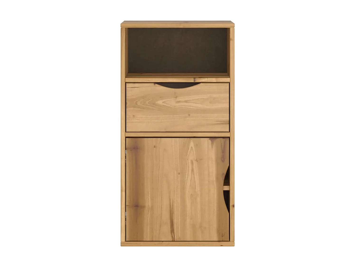 Beistellschrank mit Schublade ODDA 40x24x79cm Massivholz Kiefer