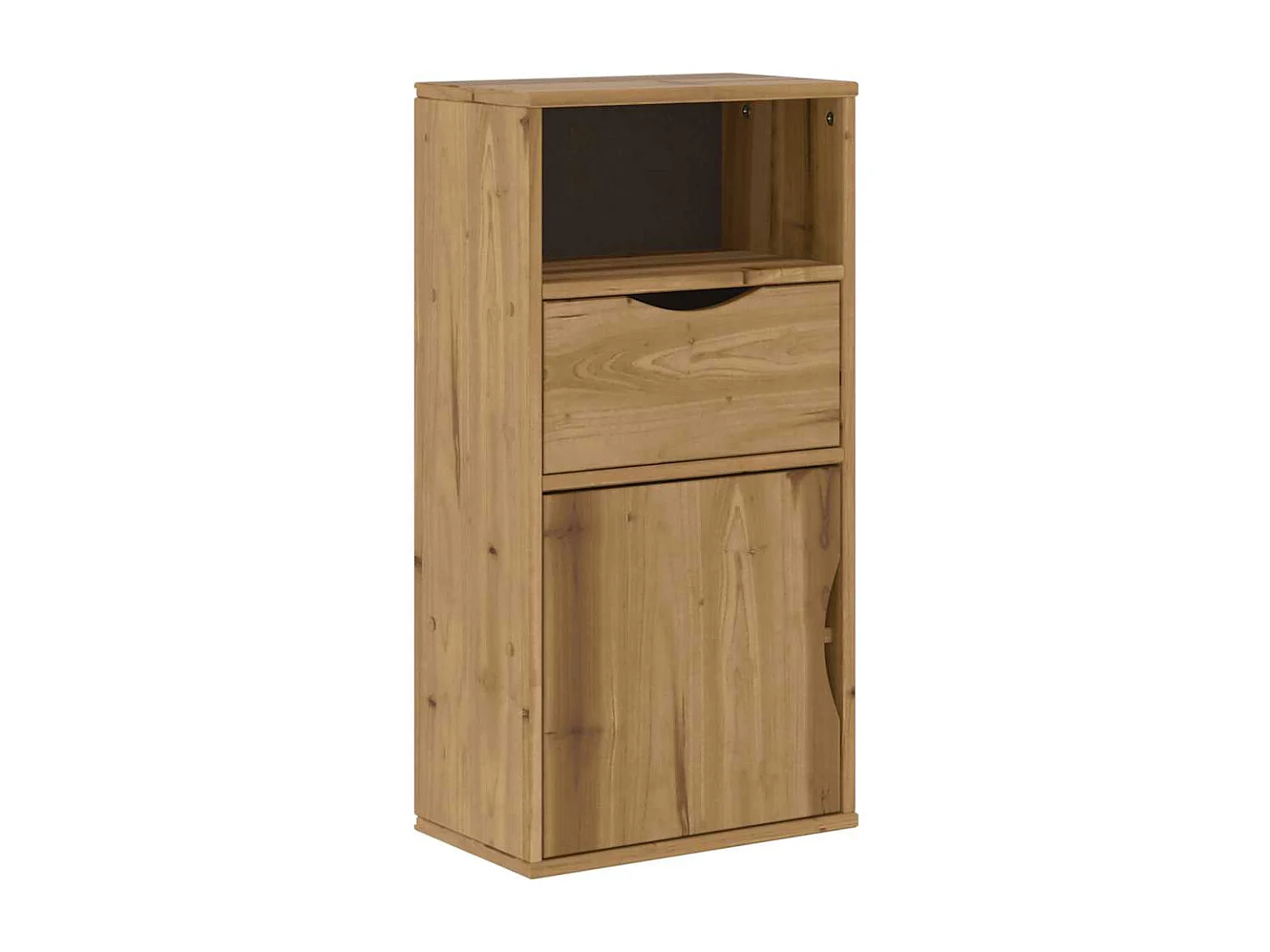 Bijzetkast met lade ODDA 40x24x79 cm massief grenenhout