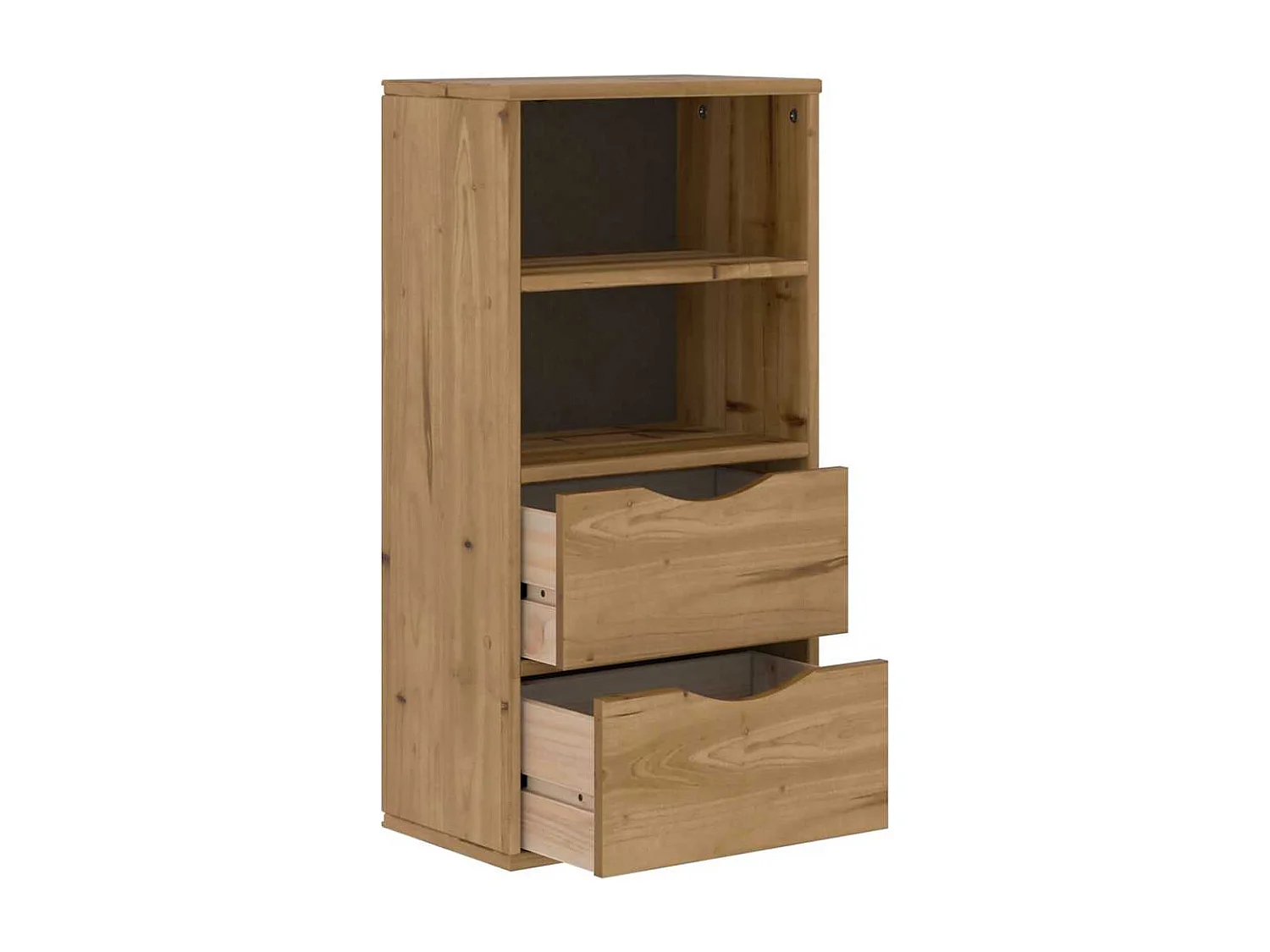 Bijzetkast met lades 40x24x79 cm massief grenenhout