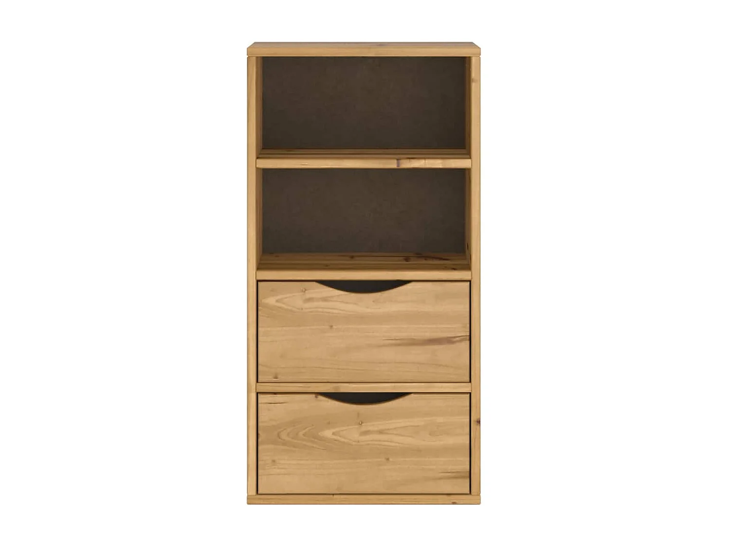 Bijzetkast met lades 40x24x79 cm massief grenenhout