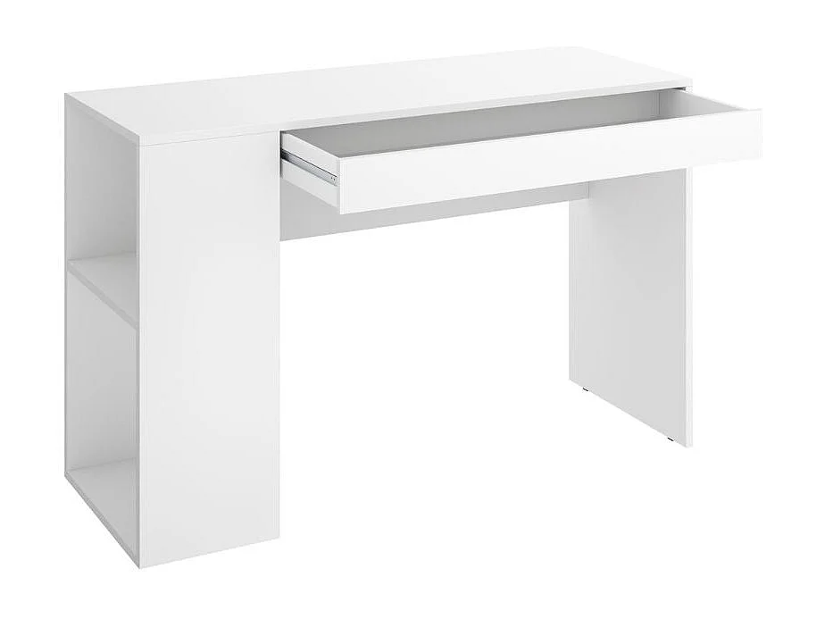 Escritorio Teo 2 compartimentos y cajón blanco 74,5x115x50 cm