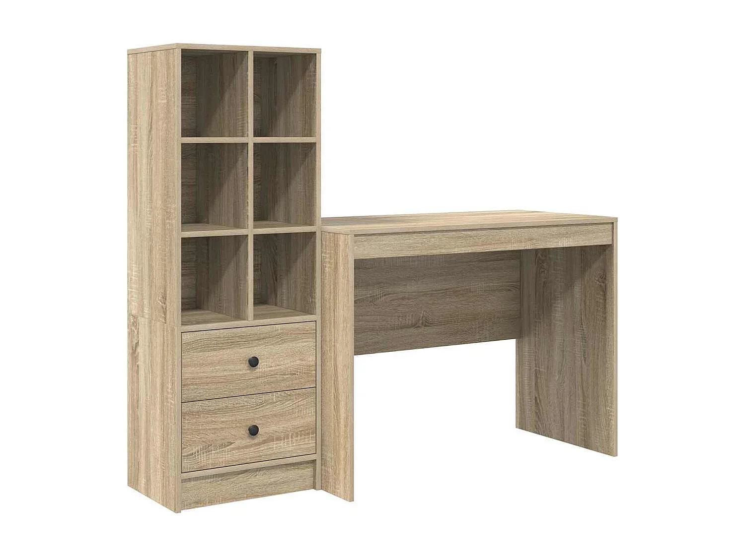 Bureau avec tiroir 2 pcs Chêne Sonoma