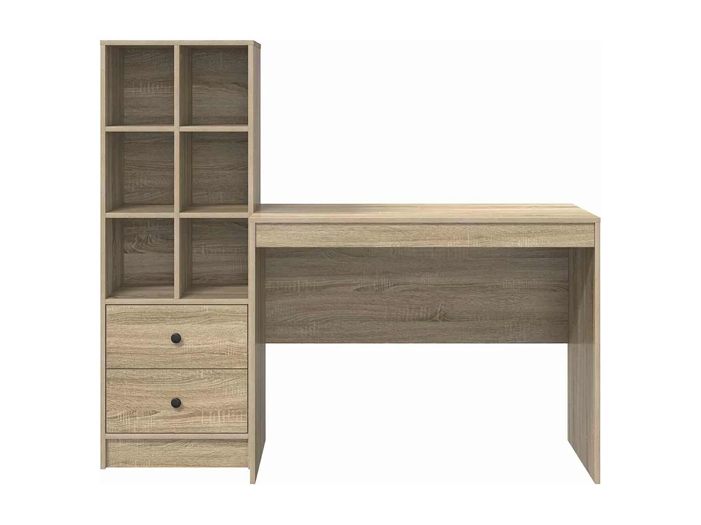 Bureau avec tiroir 2 pcs Chêne Sonoma