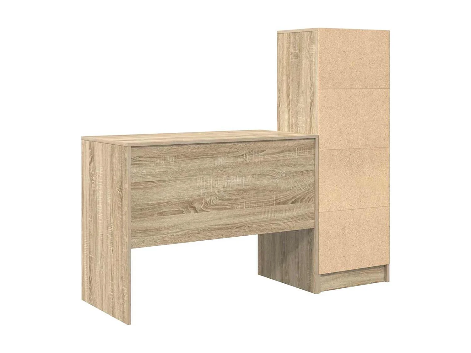 Bureau avec tiroir 2 pcs Chêne Sonoma