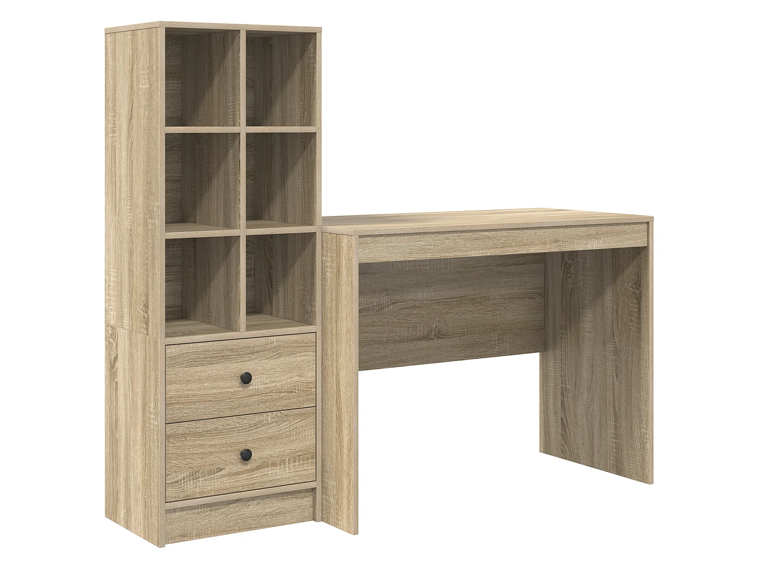 Schreibtisch mit Schubladen 2 pcs Sonoma-Eiche