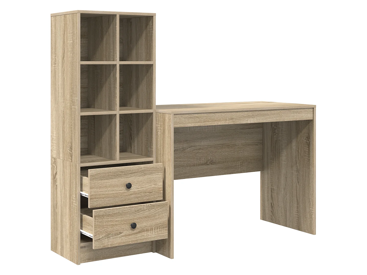 Schreibtisch mit Schubladen 2 pcs Sonoma-Eiche