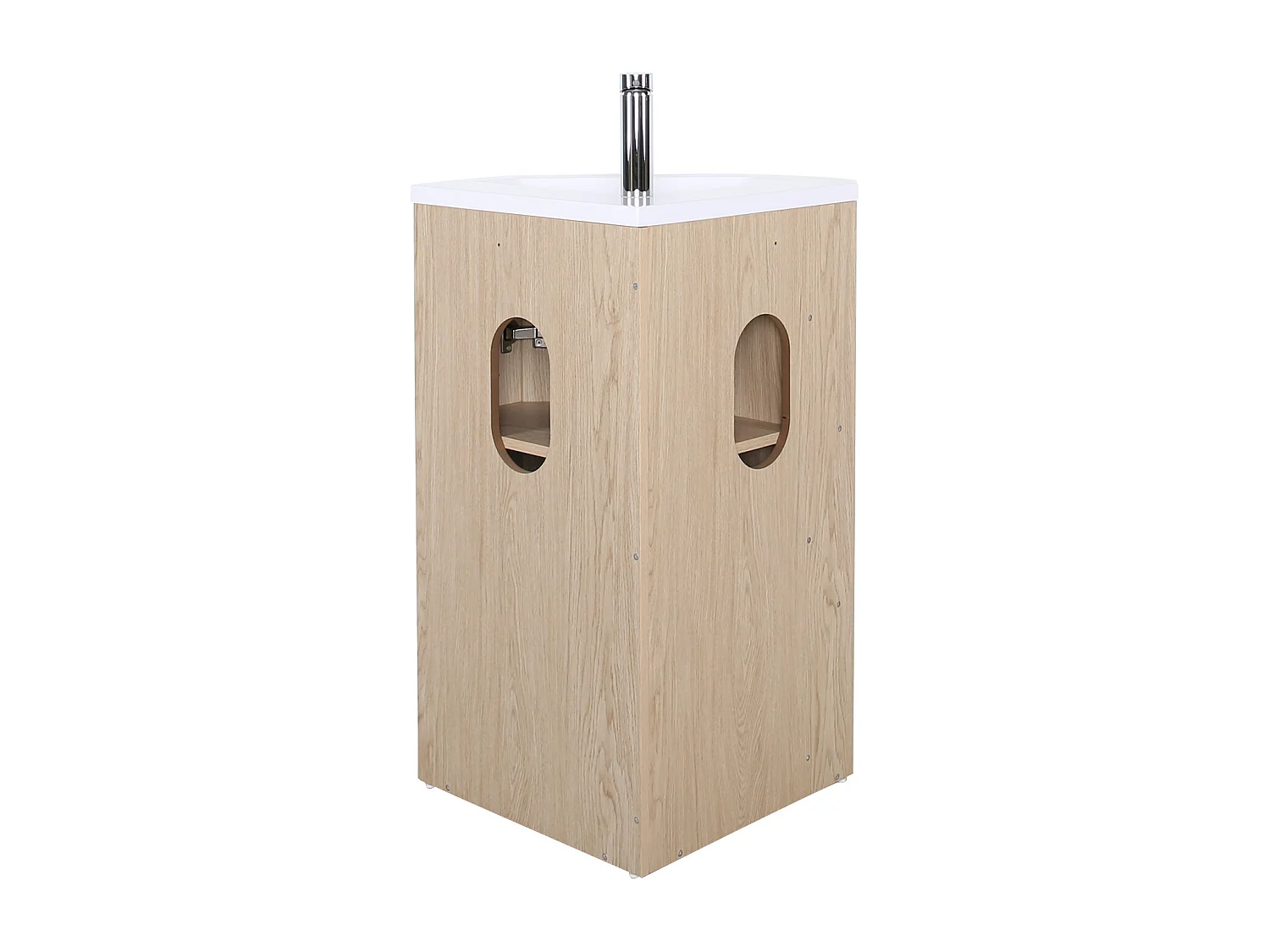 Mueble de baño de esquina con patas con lavabo, grifo y mueble de baño SORRENTO