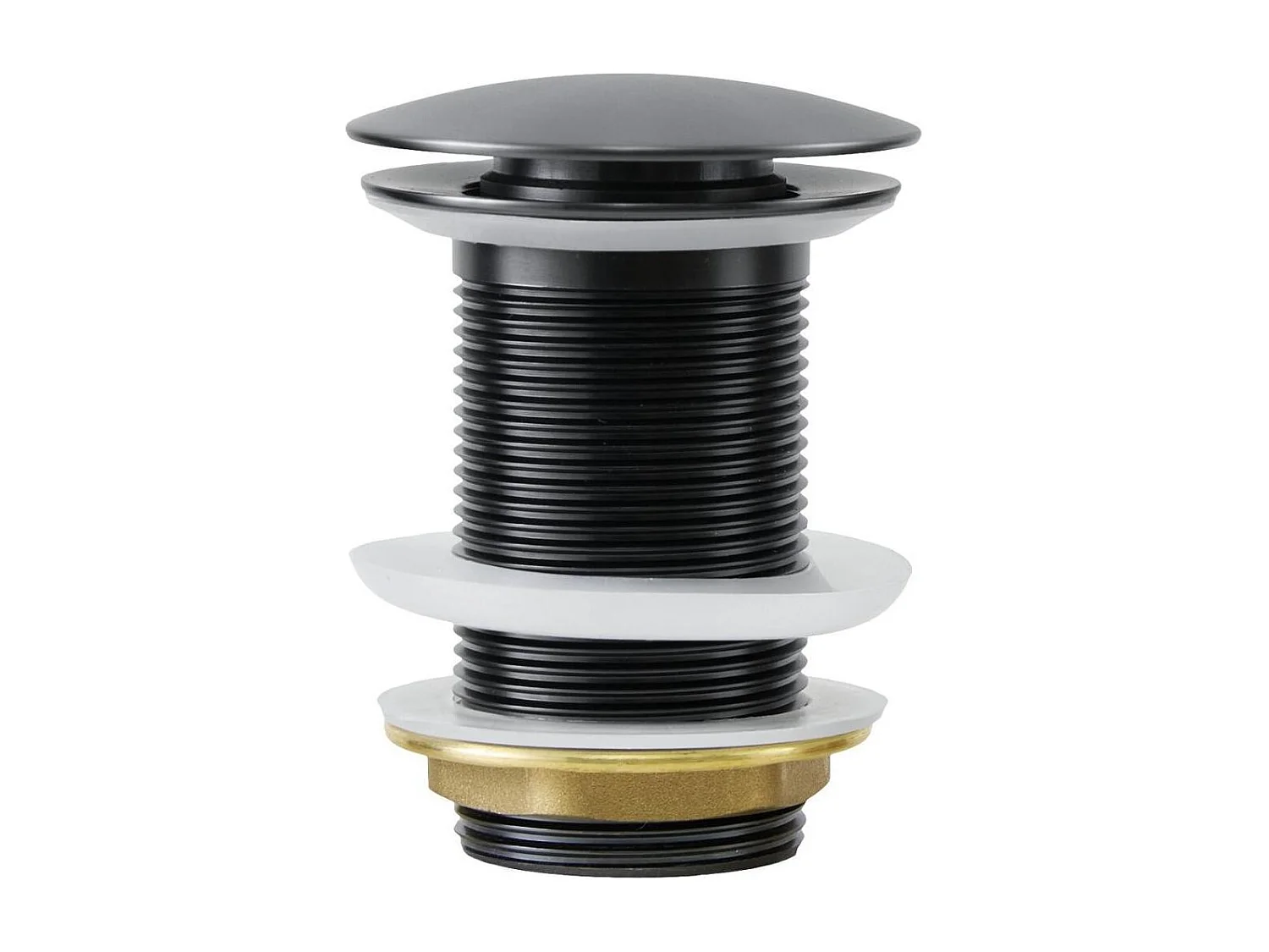 Vasque à poser ovale gunmetal en inox 55x35 cm avec sa bonde assortie