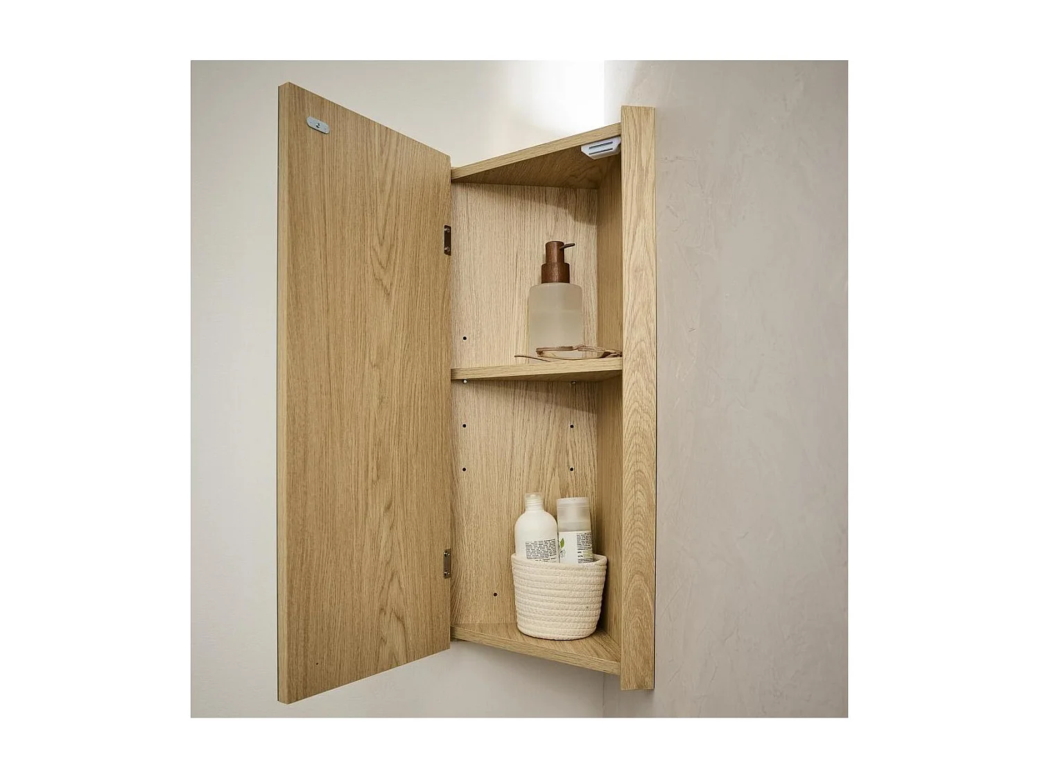 Mueble de lavabo de esquina con patas con lavabo, grifo y mueble con espejo SORRENTO