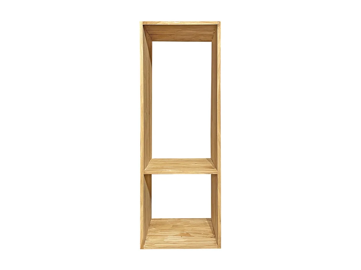 Etagère 2 cases rangement 137 x 47 cm en bois de teck massif - TETRA