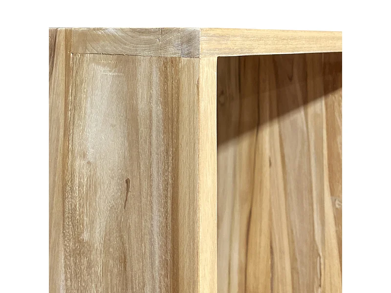 Etagère 2 cases rangement 137 x 47 cm en bois de teck massif - TETRA