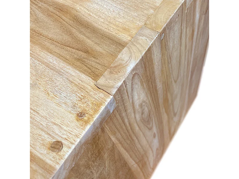 Etagère 4 cases rangement 182 x 47 cm en bois de teck massif - TETRA