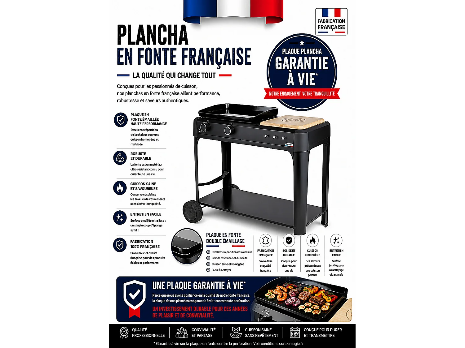 Piastra a gas Hendaye 250