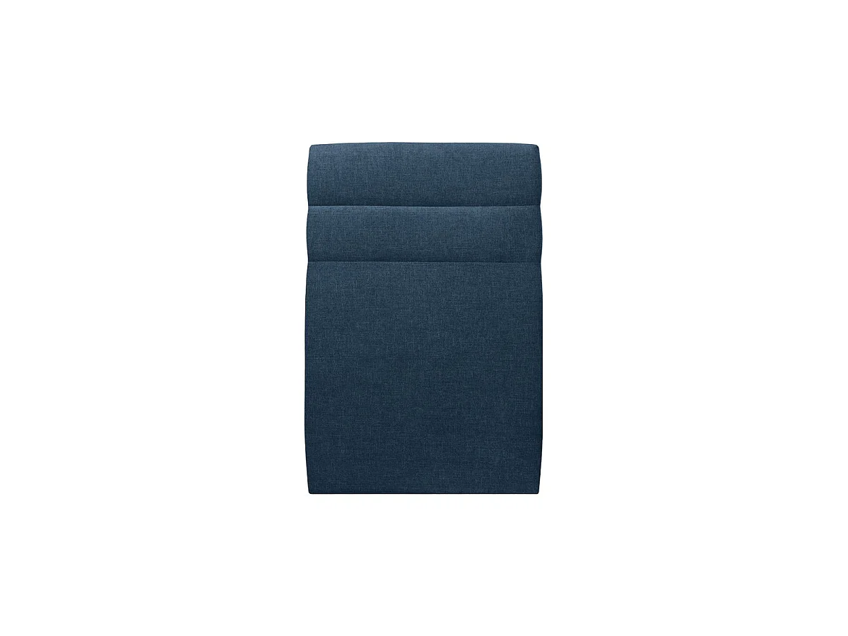 Lit 90x190cm avec tête de lit lignes tissu et sommier kit Bleu - Hauteur totale : 29cm