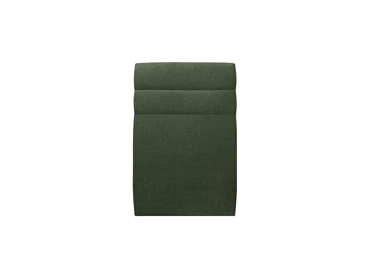 Lit 90x200cm avec tête de lit lignes tissu et sommier kit vert - Hauteur totale : 29cm