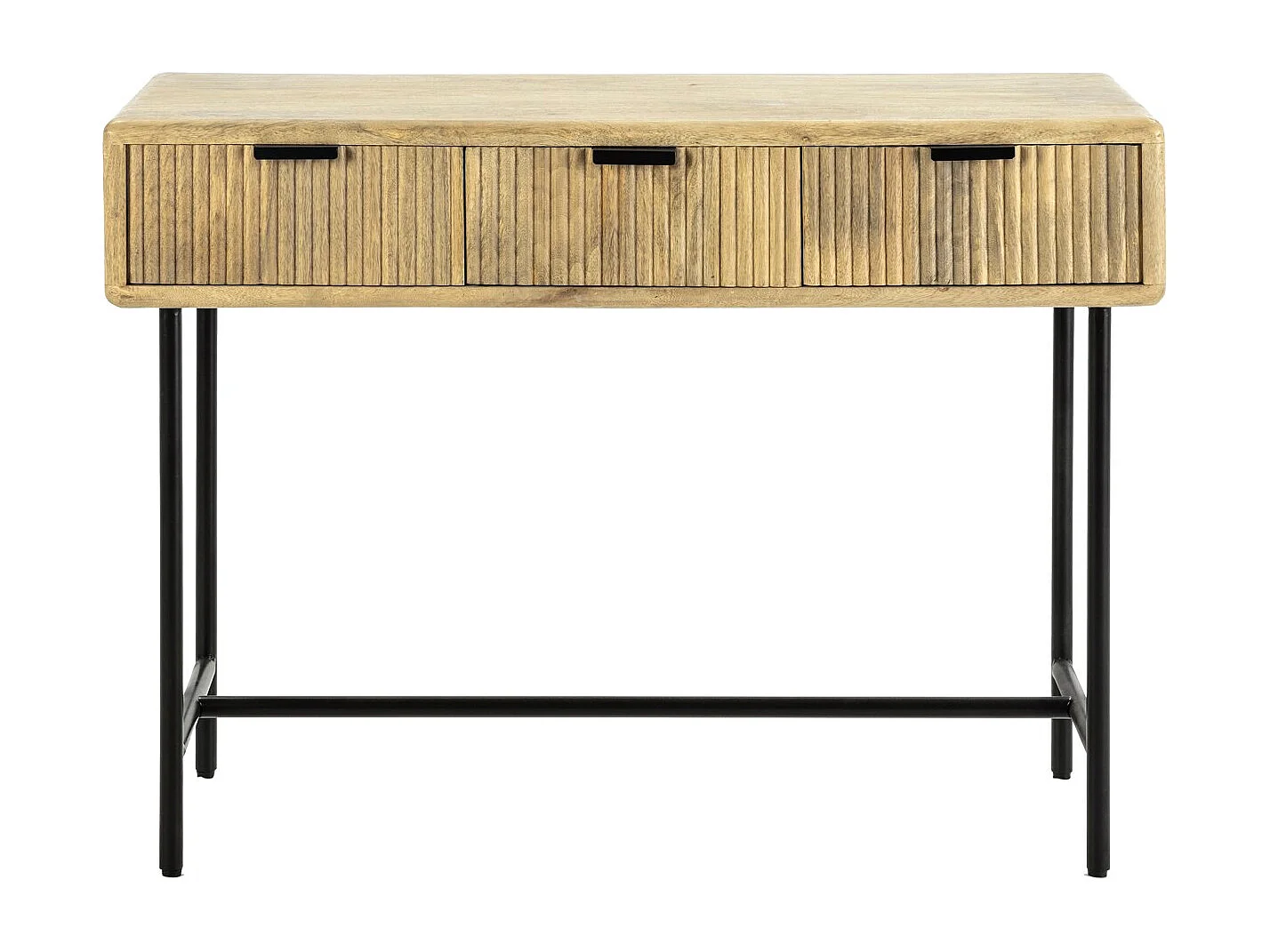 Console 3 tiroirs en bois de manguier 100 cm - Sanja