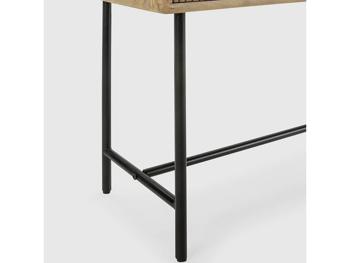 Console 3 tiroirs en bois de manguier 100 cm - Sanja