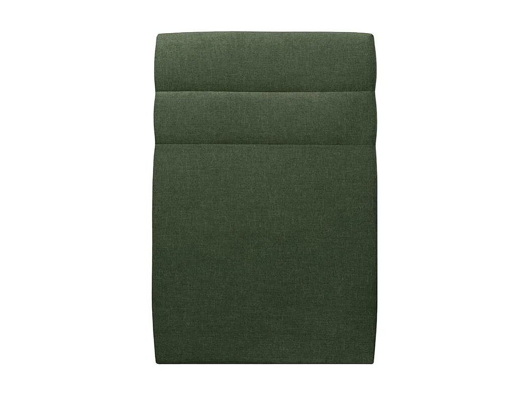 Lit 90x190cm avec tête de lit lignes tissu et sommier kit vert - Hauteur totale : 29cm
