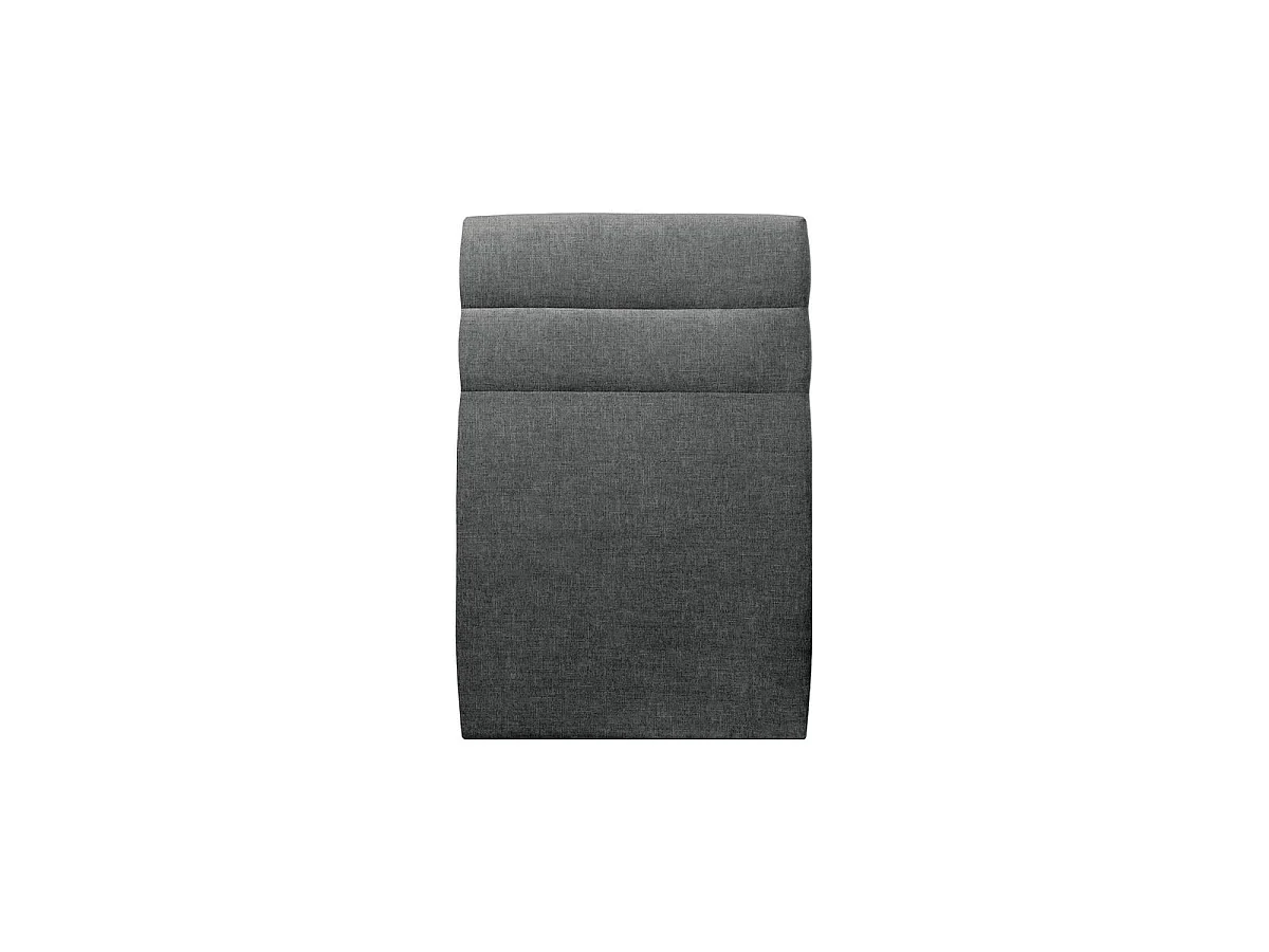 Lit 90x190cm avec tête de lit lignes tissu et sommier kit gris anthracite - Hauteur totale : 29cm
