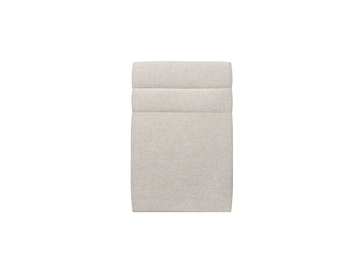 Lit 90x200cm avec tête de lit lignes tissu et sommier kit Beige clair - Hauteur totale : 29cm