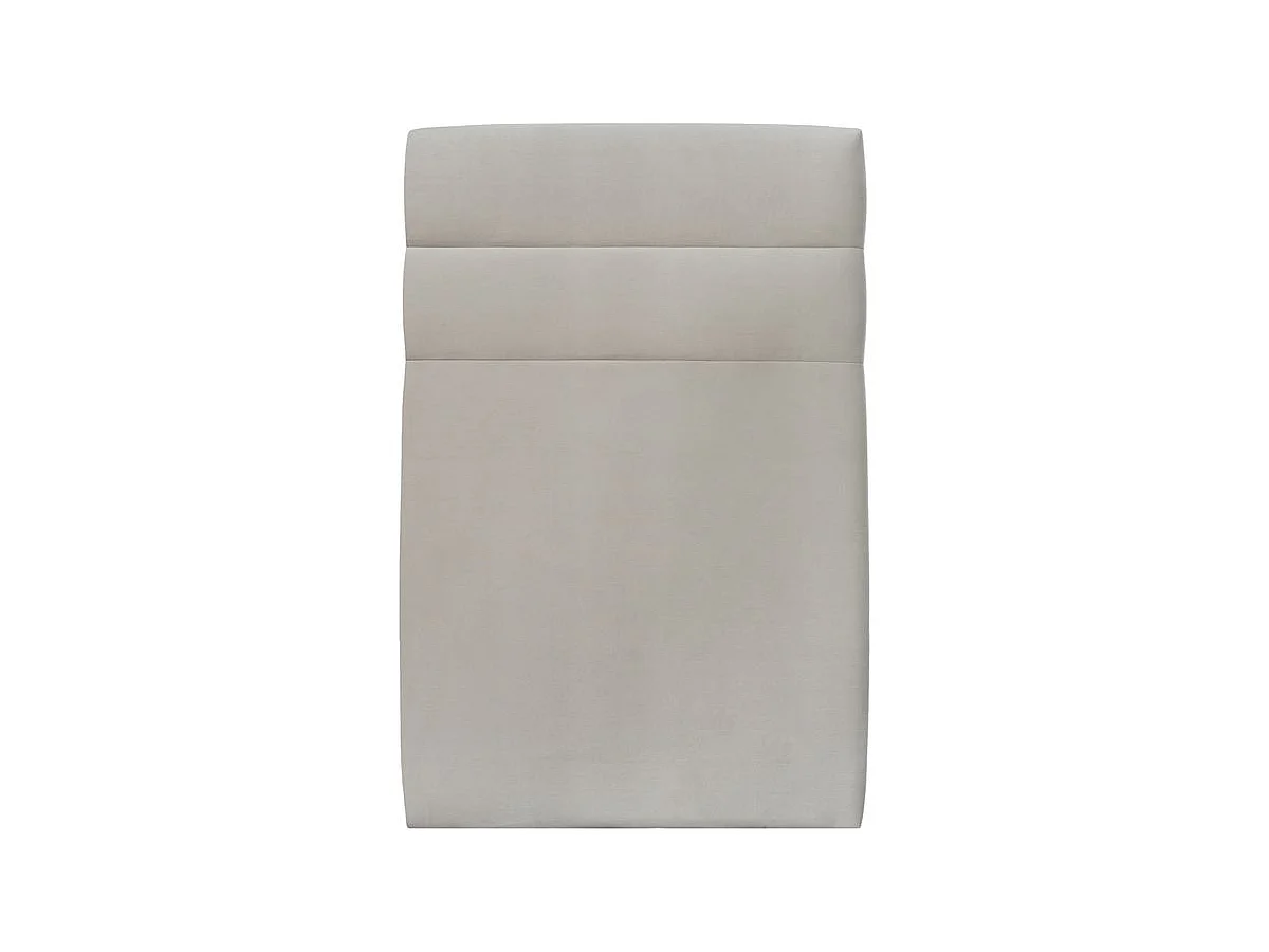 Lit 90x200cm avec tête de lit lignes velours et sommier kit gris clair - Hauteur totale : 29cm
