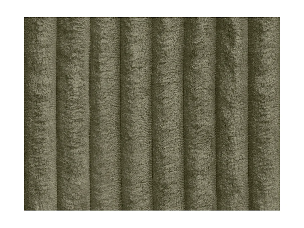 Canapé d'angle réversible conv 5p ALYA en velours cotelé épais Vert kaki