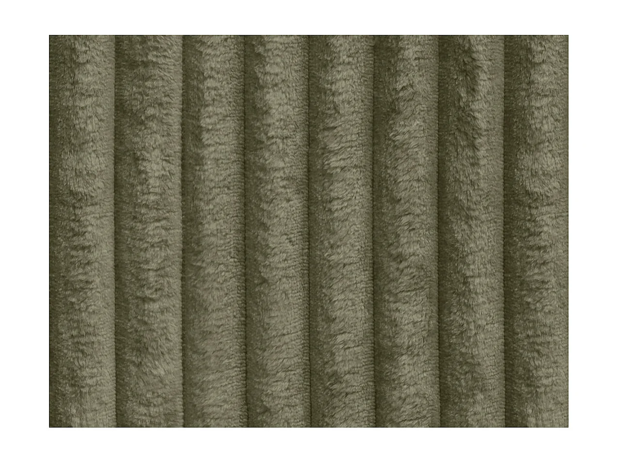 Canapé d'angle réversible conv 5p ALYA en velours cotelé épais Vert kaki