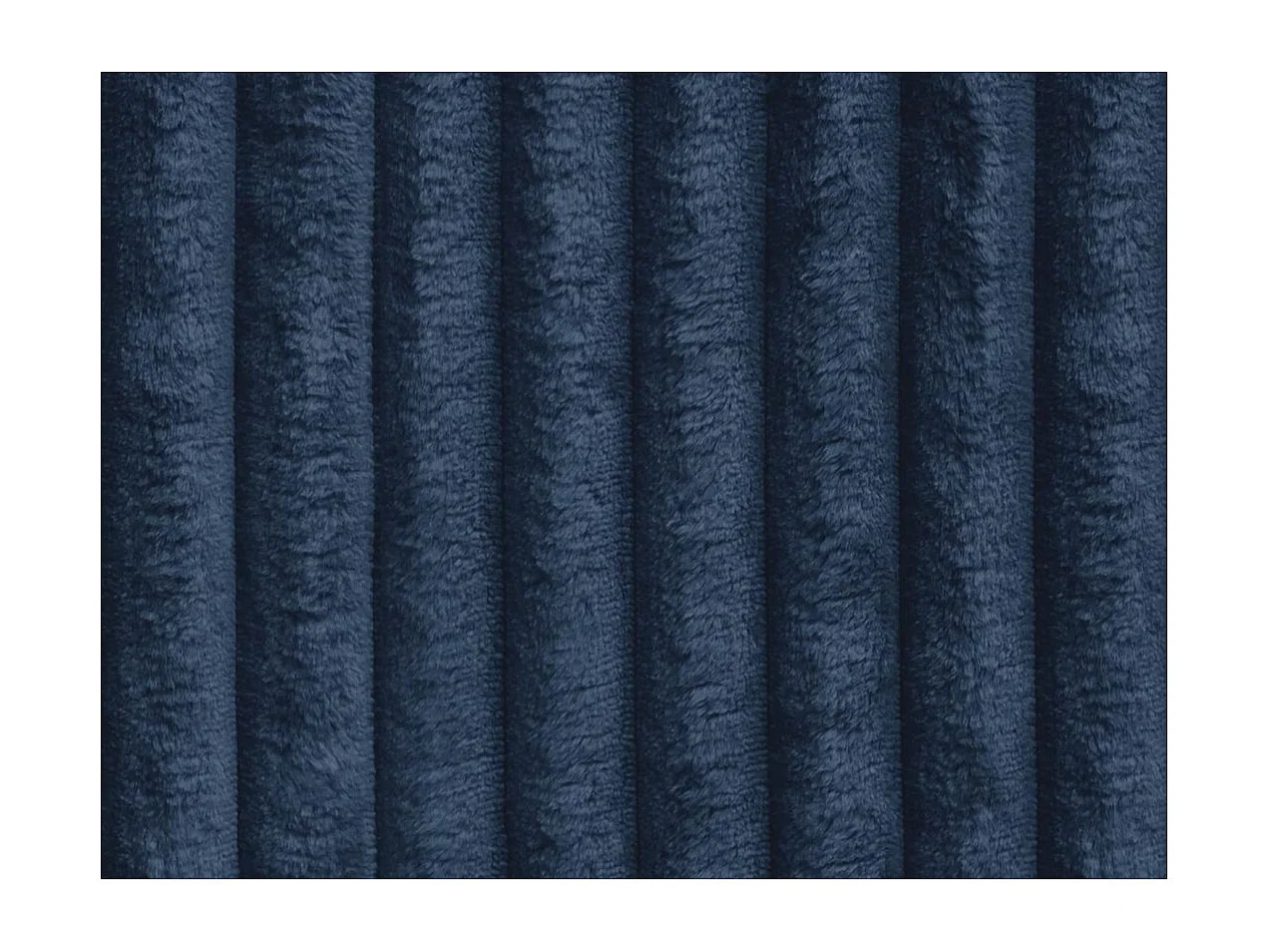 Canapé d'angle compact réversible et convertible ALYA 4 places en velours cotelé épais - Bleu foncé