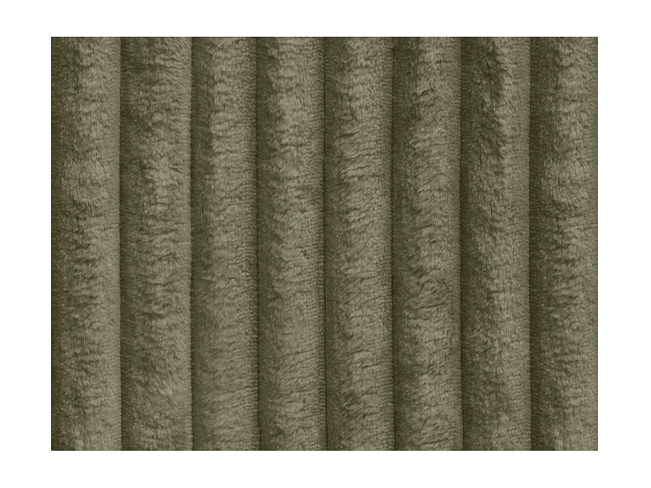 Canapé d'angle compact réversible et convertible ALYA 4 places en velours cotelé épais - Vert kaki