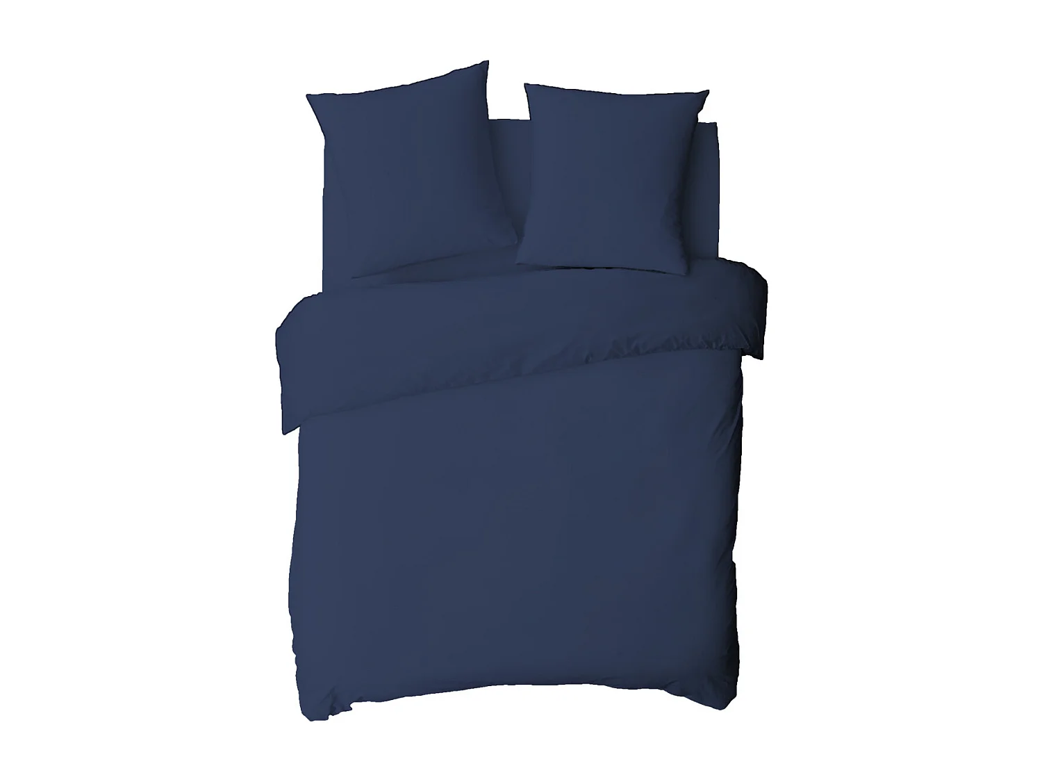 Drap housse en coton 57 fils uni bonnet 25cm bleu 180x200cm