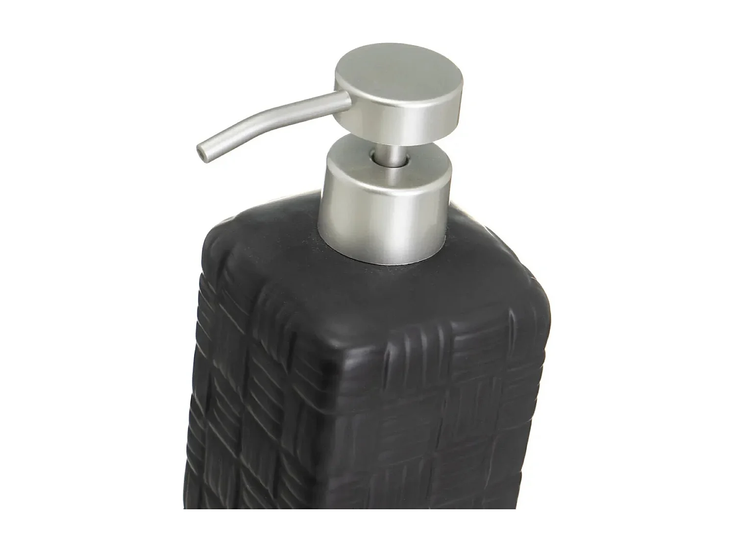 Set de salle de bain de 3 pièces : Distributeur de Savon, Porte Savon et Gobelet en céramique coloris Noir