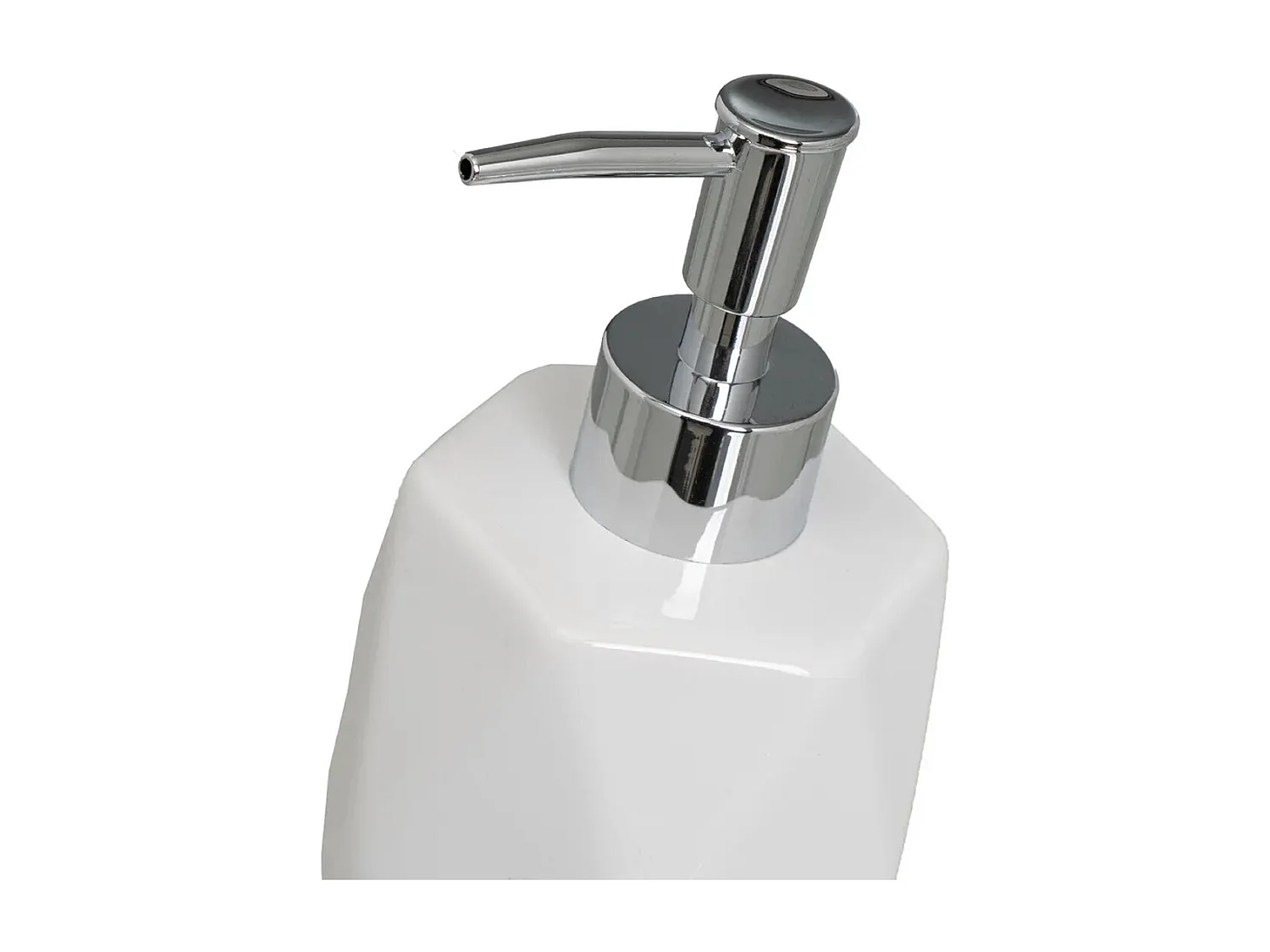 Set de salle de bain de 3 pièces : Distributeur de Savon, Gobelet et Porte Savon en céramique couleur Blanche