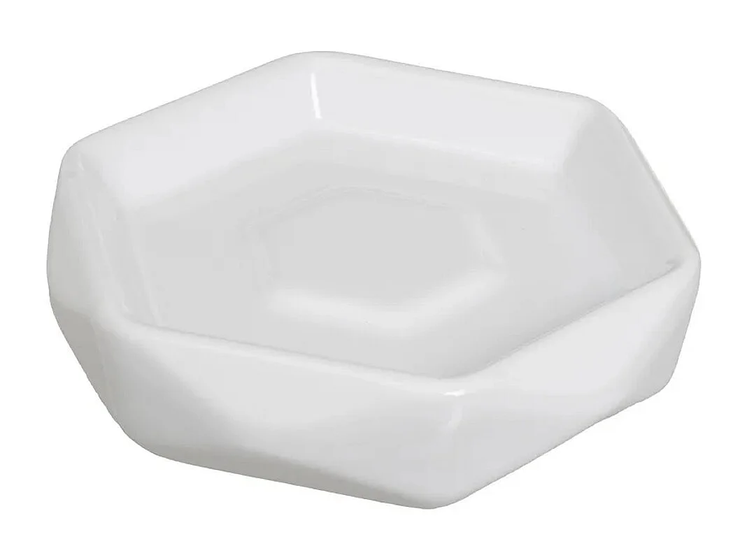 Set de salle de bain de 3 pièces : Distributeur de Savon, Gobelet et Porte Savon en céramique couleur Blanche