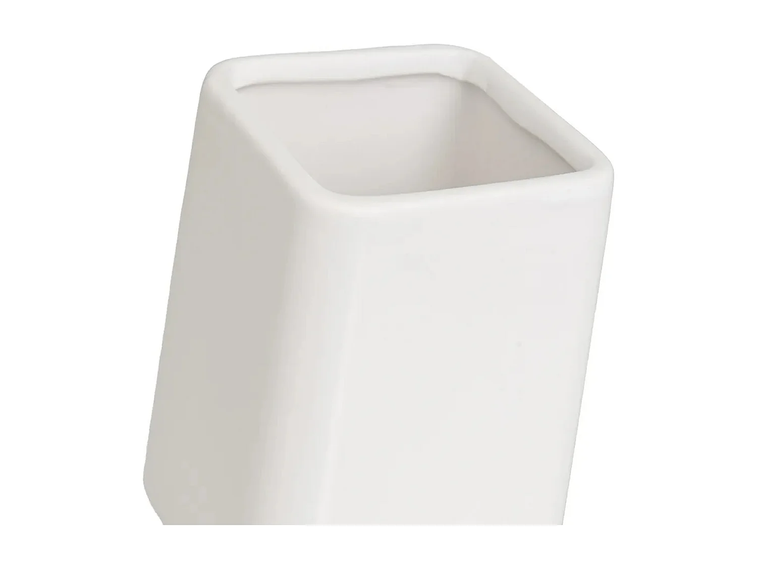 Set de salle de bain de 3 pièces : Distributeur de Savon, Gobelet, Porte Savon en céramique couleur Blanche