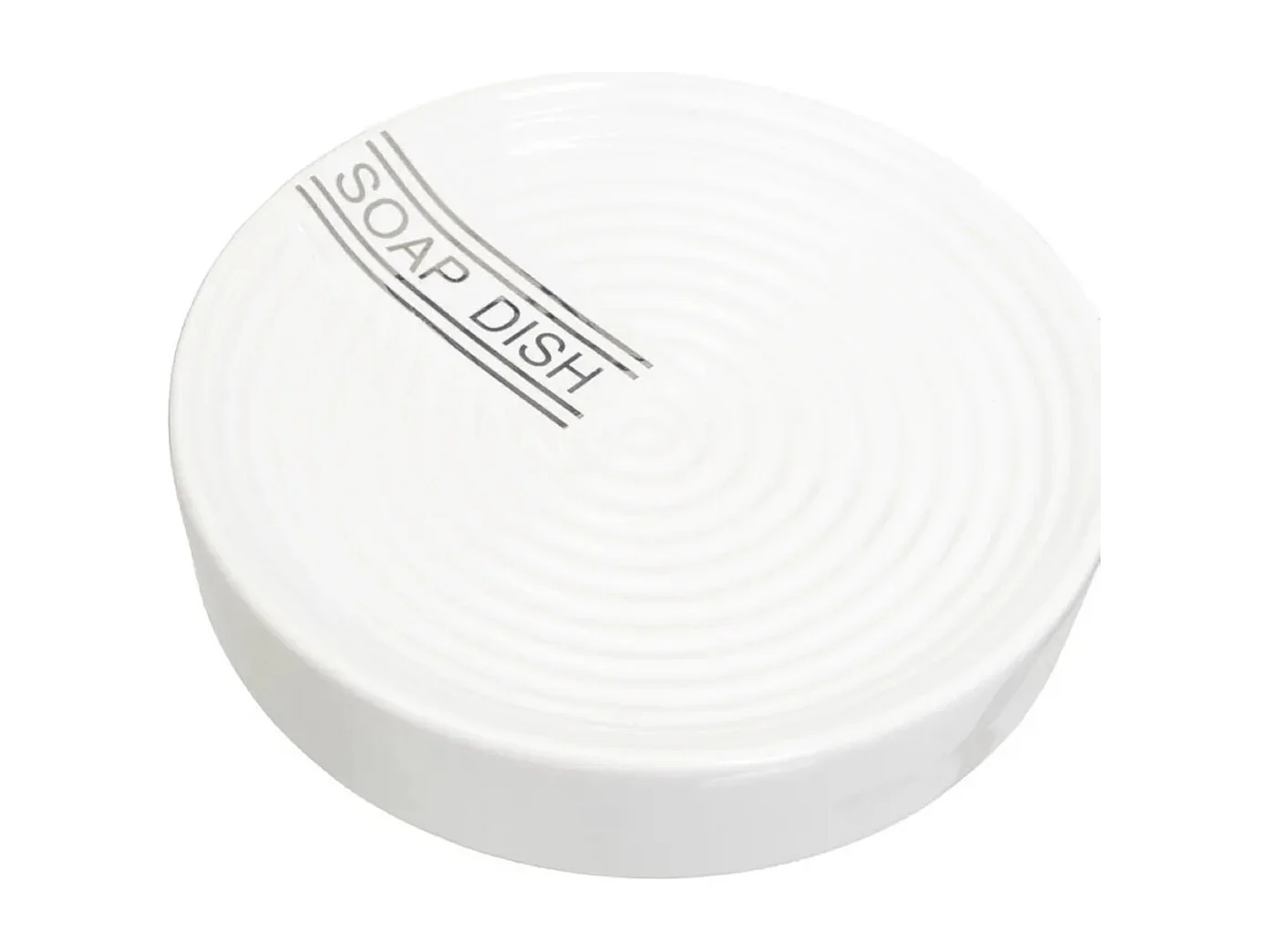 Set de salle de bain de 3 pièces : Distributeur de Savon, Porte Savon et Gobelet en céramique coloris Blanche