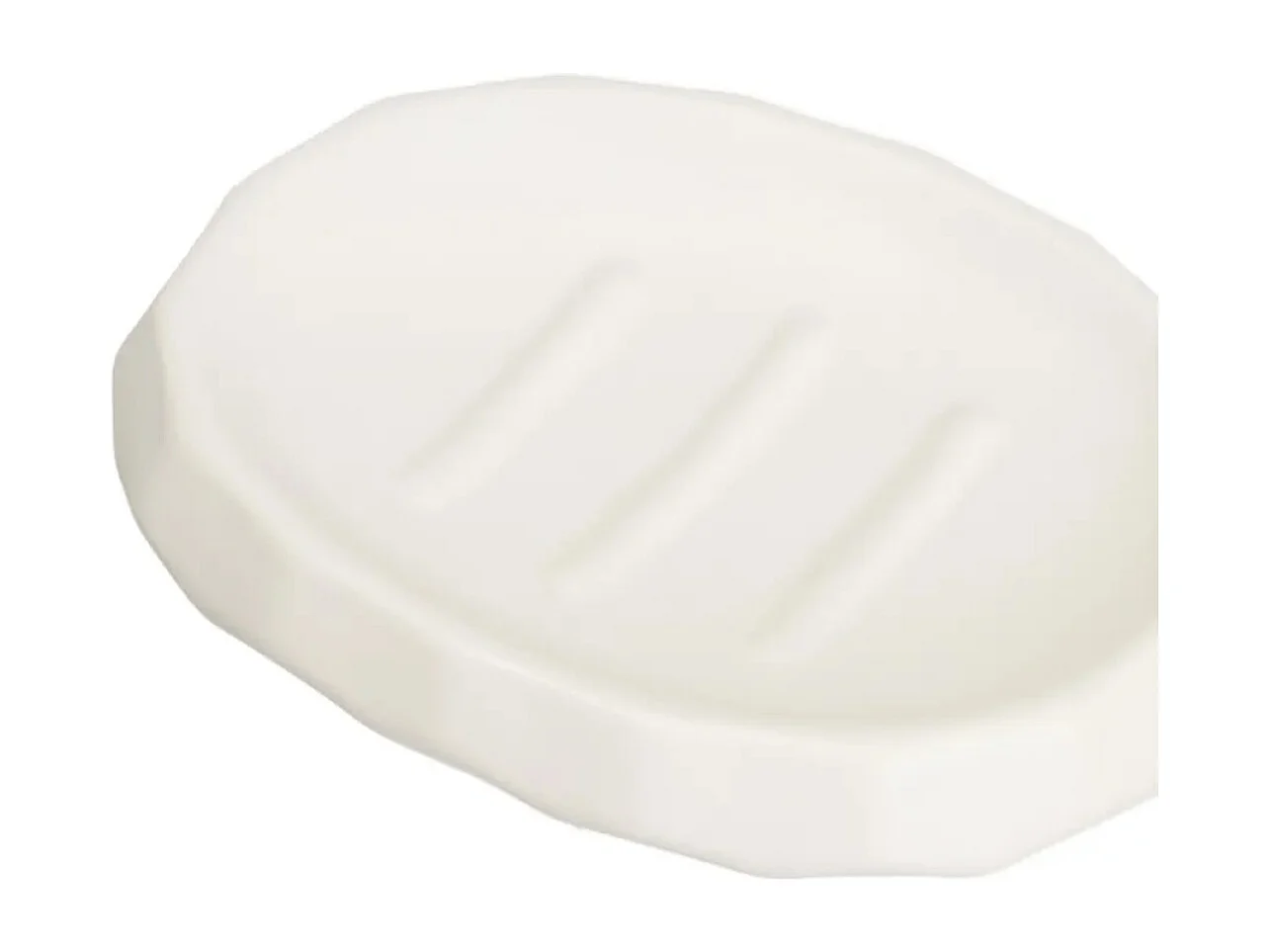 Set de salle de bain de 3 pièces : Distributeur de Savon, Porte Savon et Gobelet en céramique couleur Blanche