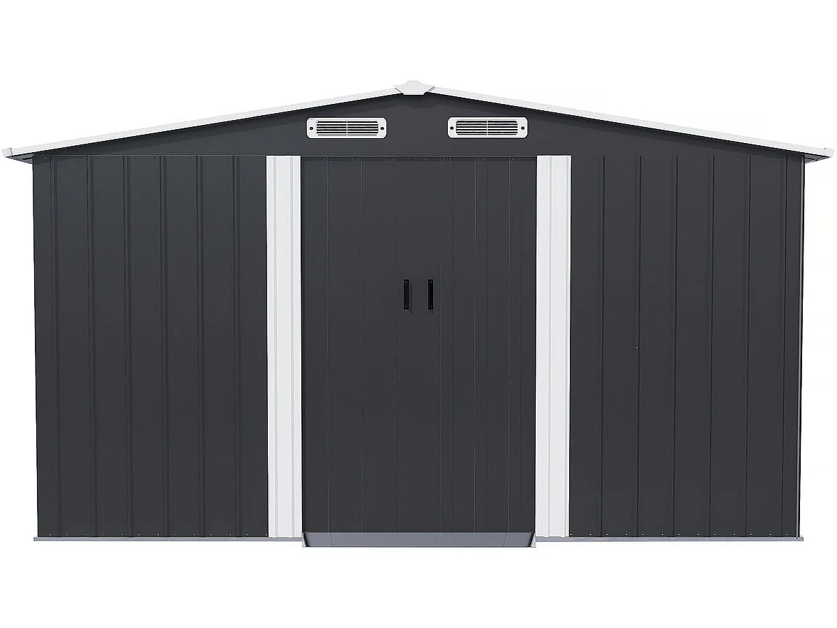 Metalen tuinhuis met schuifdeur "Boston" - 13 m² - Grijs