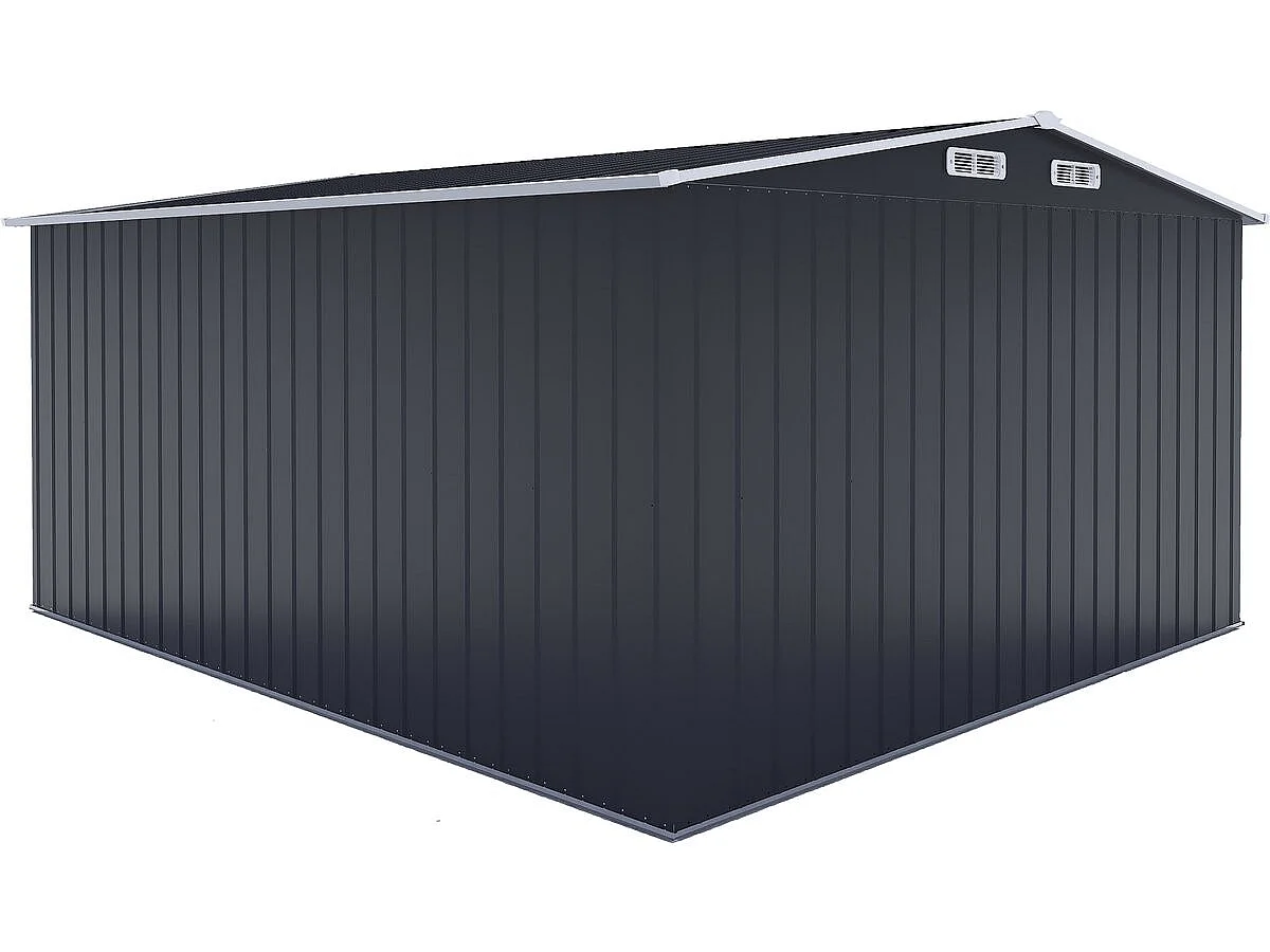 Metalen tuinhuis met schuifdeur "Boston" - 13 m² - Grijs